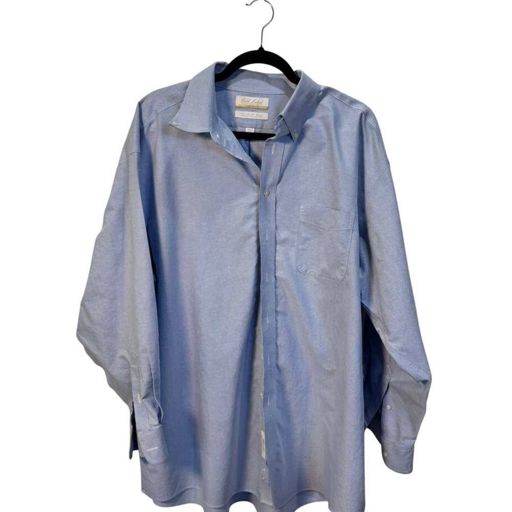 Roundtree & Yorke Light Blue Dress Shirt Read Notes